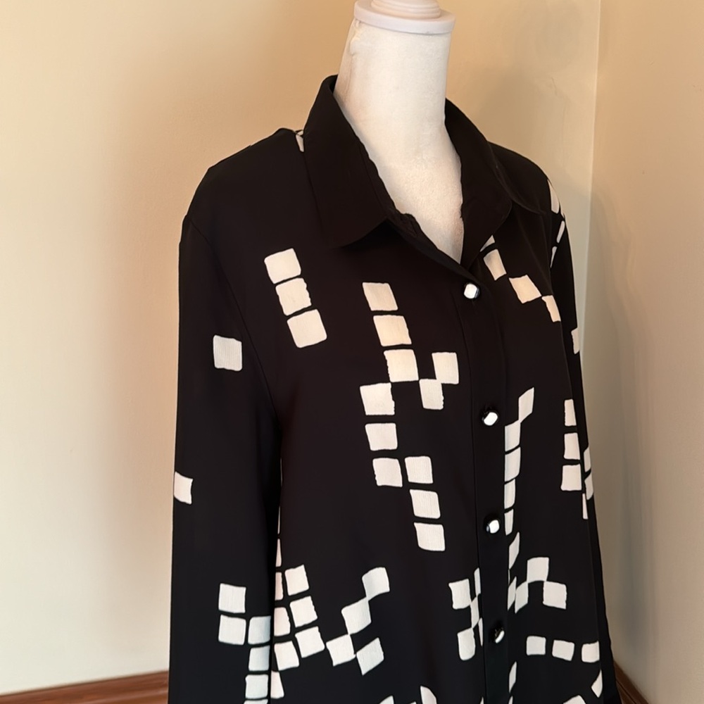 Vintage Peter Popovitch Graphic Button Down Blouse - Picture 9 of 15